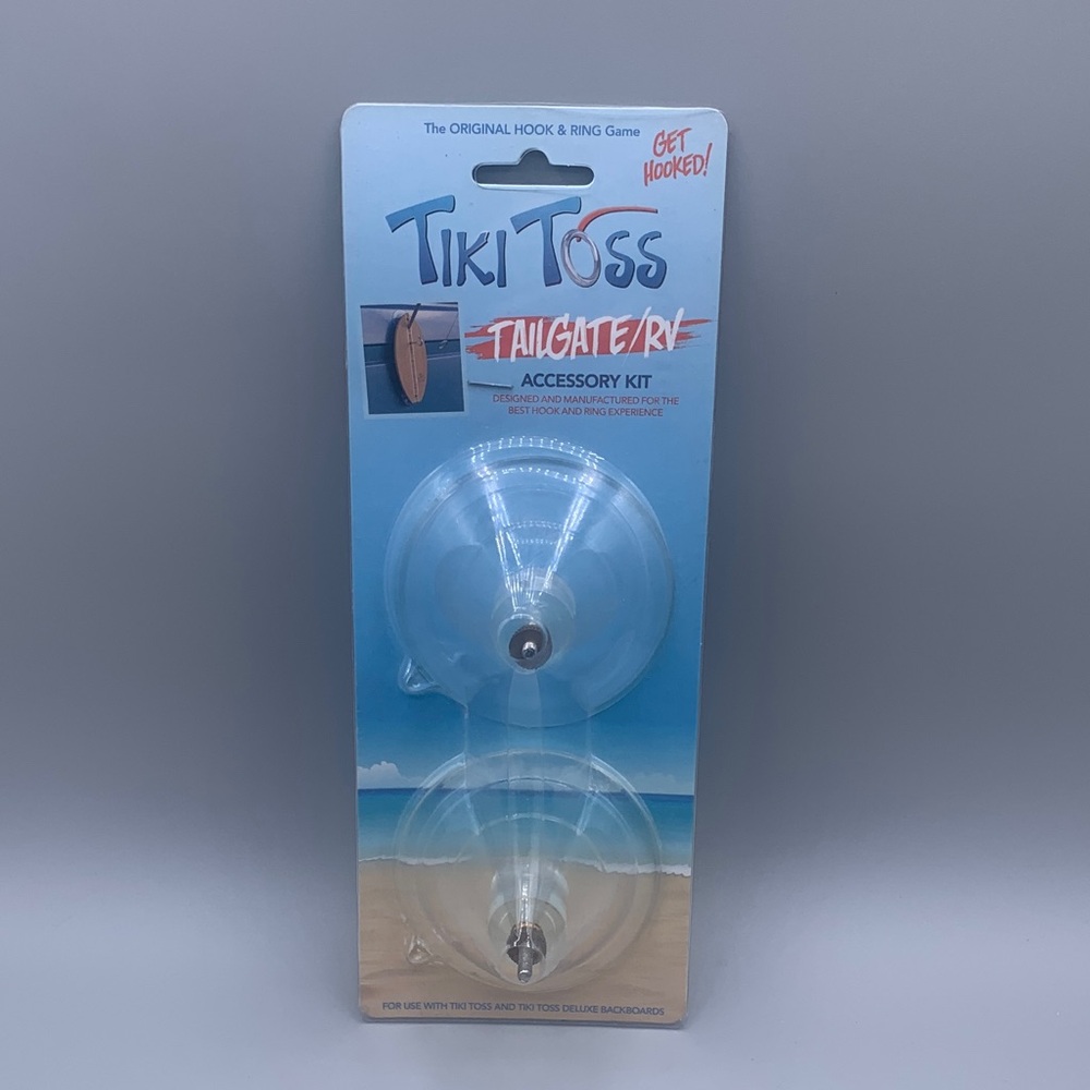 Original Hook & Ring Game Tiki Toss RV Cups Accessory Kit Deluxe Backboard NIP